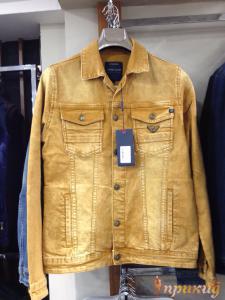 Жёлтая джинсовая куртка ARMANI JEANS